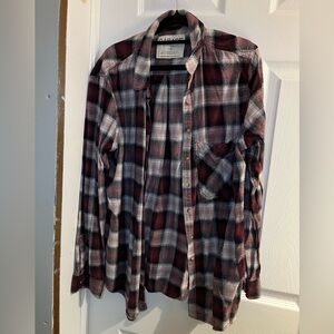 Garage Red and Black Plaid Casual Flannel shirt